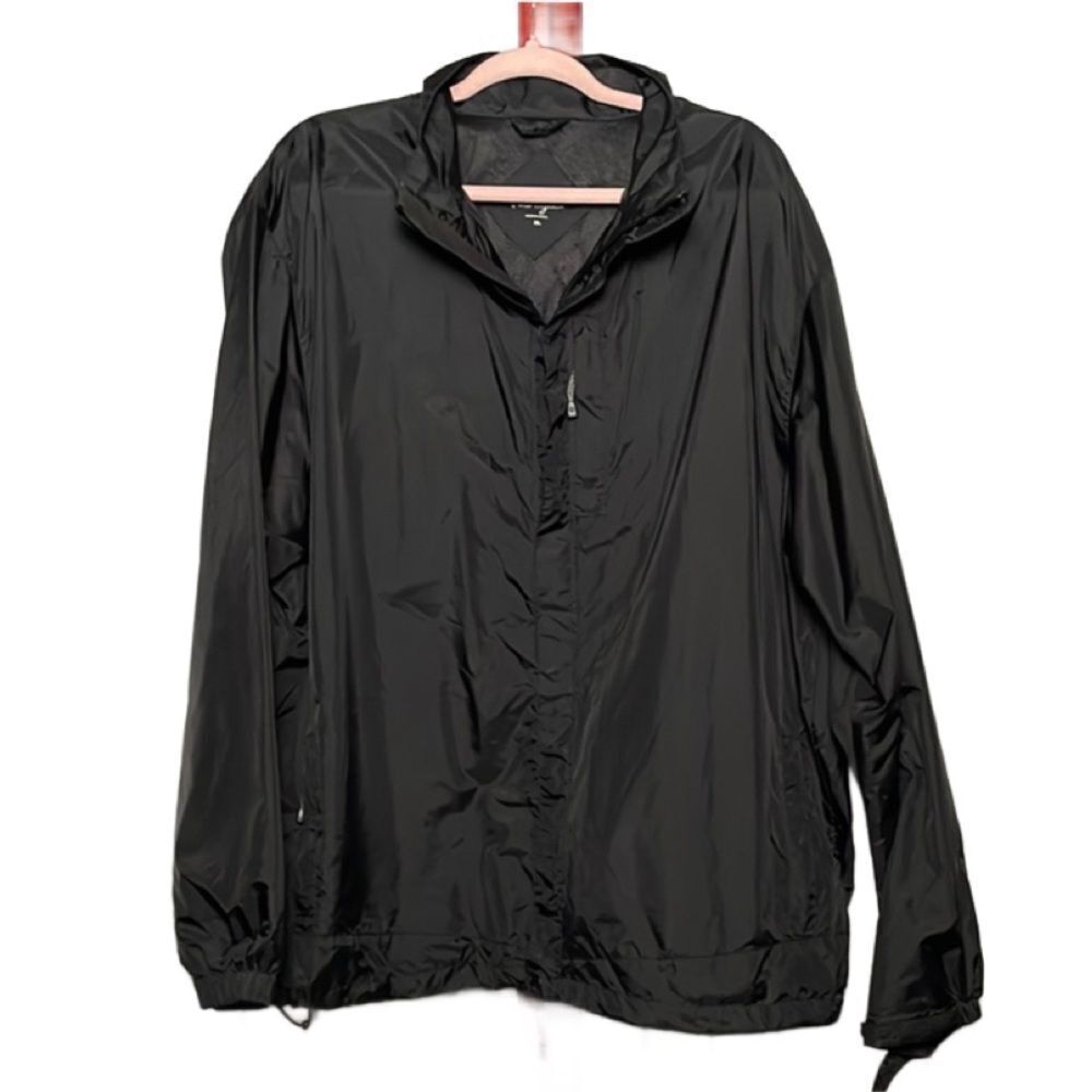 Walter Hagen Men’s Black Windbreaker Lightweight Waterproof Jacket (Size: XL)